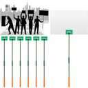 GlikCeil 20 Pack 24 Inch Handheld Protest Sign Holders Yard Signs Stakes Blank Plastic Parades Slogan Poles Warning Support Placards with Handle for Election Grand Ceremonies Sports Vote