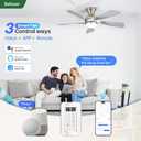 Sofucor 52 Inch Smart Ceiling Fans with Lights and Remote, APP Control, 52 inch Max