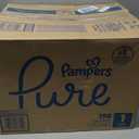 Pampers Pure Baby Diapers, Size 1 (8-14 lbs), 198, Up to 100% Leakproof, Premium Hypoallergenic Soft Diapers