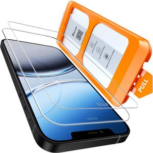 TOCOL for iPhone 12 mini Screen Protector 9H Hardness Military Grade Shatterproof HD Tempered Glass Full Coverage Easy Installation Case Friendly 2 Pack