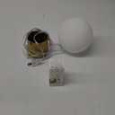 Gold Table Lamp for Nightstand with Frosted Glass Globe Lamp Shade, Mid Century Modern Bedside Lamp with Gold Metal Base, Small Nightstand Lamp Side Table Lamp for Bedroom Living Room Entryway