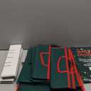 Christmas Ornament Storage Box, Stackable Organizer with Lid and Pockets, Side Open, 8 Trays, 128-3" Holiday Ornament Container with Removable Trays and Adjustable Dividers, Green