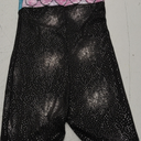 Girls One-Piece Swimsuit Size 160 – Shiny Mermaid Scale Top with Black Sparkle Bottom, Stretchy Swimwear