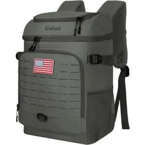 Cooler Backpack, 30 Can Backpack Cooler 4-Sided Cold Retention Technology, Lightweight & Hands-Free for Beach, Camping
