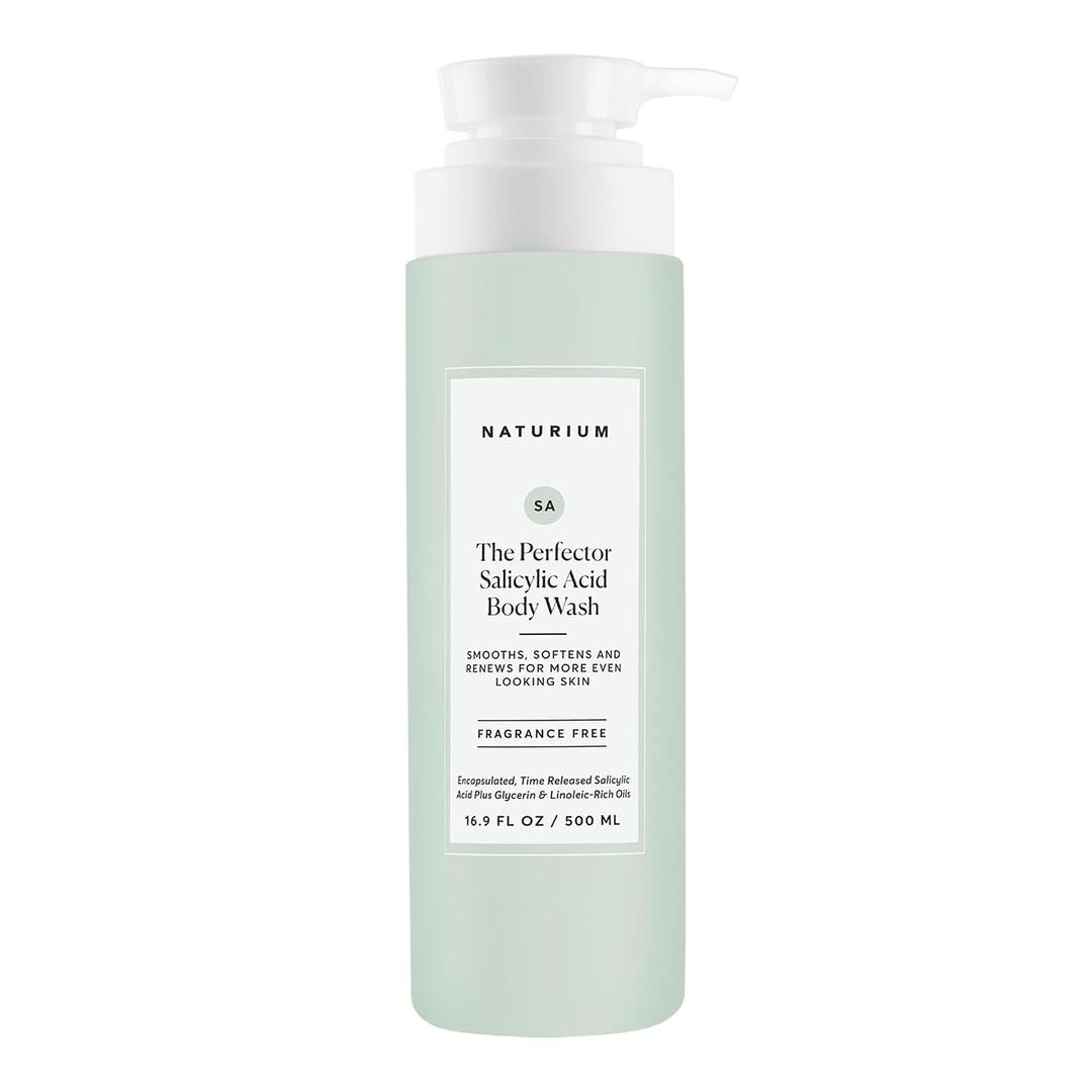 Naturium The Perfector Salicylic Acid Body Wash, Gentle & Smoothing Cleanser, 16.9 oz