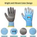PROMEDIX P Kids Gardening Gloves Rubber Coated Work Gloves for Children Age 3-5,Soft & Breathable for Outdoor Play & DIY