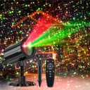 Christmas Projector Lights Outdoor, Dual-Color Starry Sky Outdoor Christmas Projector Lights with Remote & Timer, IP65 Waterproof for Christmas Decorations, Holiday,Yard, Garden & Party Decor (RG(Red, Green))