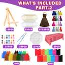 intonly 12Sets Sip and Paint Kit for Adults Girls Night, Pre Drawn Canvas to Paint for Adults, Pre Stretch Painting Kits for Adults (Whole Set)