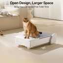 UBPET Self Cleaning Cat Litter Box, Open-Top Automatic Litter Box for Multiple Cats, Weight Sensors Safety Protection, Smart APP Control, Odor-Free Waste Disposal, Works with Bentonite Mineral Litter