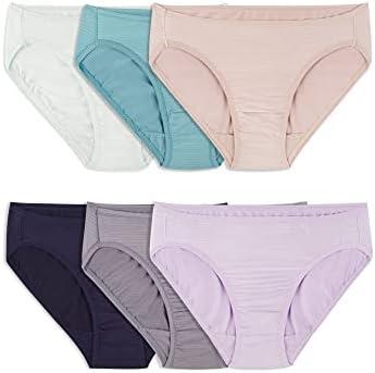 Fruit of the Loom womens Breathable Underwear, Moisture Wicking Keeps You Cool & Comfortable, Size 7/L