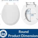 BEMIS 500EC 390 Toilet Seat with Easy Clean & Change Hinges, 1 Pack Round, Cotton White