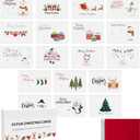 Dessie 50 Unique Christmas Cards Boxed with Envelopes & Stickers, 4 x 6 Holiday Cards for Kids Charity Work Employees Clients, Bulk Variety Pack