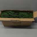 9ft Artificial Christmas Garland with Lights, Real Touch Norfolk Pine Garland - Pine Garlands, Prelit Green Christmas Garland for Mantle, Table, Fireplace, Indoor, Outdoor Christmas Decorations