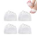 Silicone Toe Separators Sleeves for Bunions Women & Men, Hallux Valgus Relief - Toe Straightener & Spacer (2 Pairs, Transparent)
