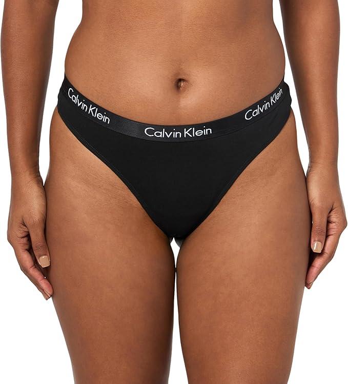 2 Pack Calvin Klein Women's Motive Cotton Multipack Thong Panty S 