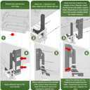 ForoGore 5WB-DMKIT Door Mount Kit Compatible with Rev-A-Shelf 5WB1 5WB2 5CW2 Series Basket RV Shelf Door Mount Kit for Cabinet Organizer Kitchen Base