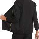 LAZAWG Women Sauna Suit Sweat Shirt Long Sleeve Sweat Jackets for Fitness Gym Running Exercise Slimming (Small, Black-5151)