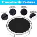 SPORTYOUTH Trampoline Replacement Mat, Fits 12ft 14ft 15ft Round Trampolines Frame with 72/88/96 V-Rings Using 5.5/6.5/7 in Springs, Water-Resistant, UV Resistant, Good Jumping Bounce