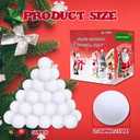 Fake Snowballs 50 Pcs,Snowballs for Kids Indoor,Snow Fight Balls,Soft Artificial Outdoor Snow Balls,Parent Child Throwing Game Christmas Decor Party Supplies,with 50pcs Christmas Stickers