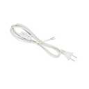 7 FT Cable Extension Cord Flat Plug Ungrounded 3 Polarized Outlets White Household Light Extension Cord for Indoor Use 125V AC 13A 1625W ETL Listed