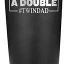 HTDesigns Make It A Double #Twindad - Engraved Twin Dad Mug - Travel Dad Gift - Father's Day