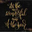 Black and Gold Christmas Door Mat, Christmas Vacation Doormat for Home Indoor Outdoor Entrance Porch, Winter Holiday Xmas Welcome Mats for Front Door Entryway, 17x30 Inches