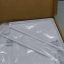 4 Pack Heavy Duty Closet Rod Brackets Holder 11 x 11 x 1 Inch White Closet Rod Support Bracket Black Steel Closet Rod Holders for Hanging Clothes Rod Support Brackets (White - 4Pack)