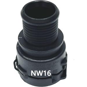 NW16 Coolant Hose Connector Engine Heater Hose Assembly for BMW Audi VW Chevrolet Honda Land Rover Volvo Buick Hose-Radiator Pipe Junction Repair Kit 0.87 Inch Steel Male Connector Straight