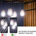 Jensense LED Edison Light Bulbs 8 Watt Dimmable 5000K Daylight White, E26 60 Watt Equivalent, Vintage Bulbs 800lm CRI 90 Clear Glass 6 Pack