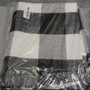 SEEKSEE Cotton Buffalo Plaid Rug 27.5"x43" Black and White Checked Rug Washable Doormats Indoor Outdoor Rugs for Layered Front Door Mats, Porch, Kitchen, Farmhouse, Entryway