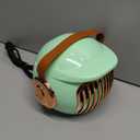 Space Heater, Portable Heater for Office Desk, 400W Mini Tent Warmer for Camping (Indoor Use), With Tip-Over Protection, Lightweight (Apple Green)