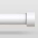 VOIIY White Curtain Rods for Windows 66 to 120 Inch(5.5-10 Feet),1" Diameter Drapery Rods with Modern Style End Cap Finials,Size:36-120 Inch