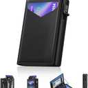 Wallet for Men, RFID Wallet with Money Clip & ID Window, Minimalist Pop Up Credit Card Case Holder 10-12 Cards, Bifold Slim Smart Wallet for Front Pocket, Compact Metal Wallets, Gifts for Men, Black