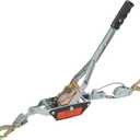 2 Ton Dual Gear Power Puller, 2 Hook Steel Cable Dual Gear Power Ratchet Come Along Puller Tool with Cable Automotive Hoist Hand Winch Cable Puller Stretcher Lift 4400 Lbs