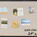 Fun Memories Cork Board Bulletin Board for Office, 24" x 36" Oak Wooden Framed Corkboard, Wall Mounted Notice Pin Board for School Home & Office, Black