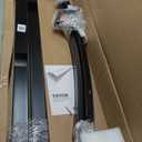 VEVOR Outdoor Handrails for Outdoor Steps, Fit 2-3 Steps Outdoor Stair Railing, Black Wrought Iron Handrail, Flexible Front Porch Hand Rail, Transitional Handrails for Concrete Steps or Wooden Stairs