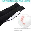 Hysterectomy Pillow Abdominal Post Surgery Pillows with Pocket Comfort for Ice Heat Packs Tummy Tuck Belly Incision Recovery Seatbelt Gifts Women Patients (Black)