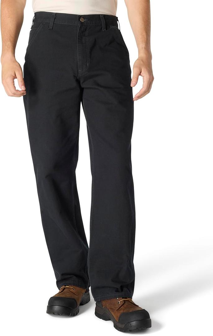Carhartt Men's Loose Fit Washed Duck Utility Work Pant (36W x 30L, Black)