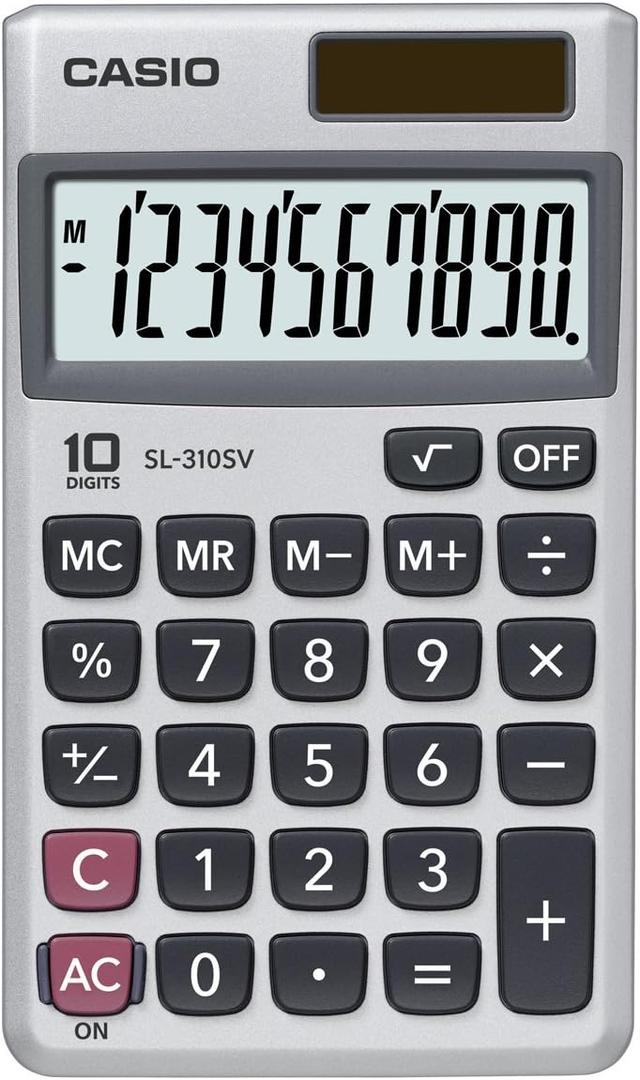 Casio SL-310SV, Sloar Powered Standard Function Calculator