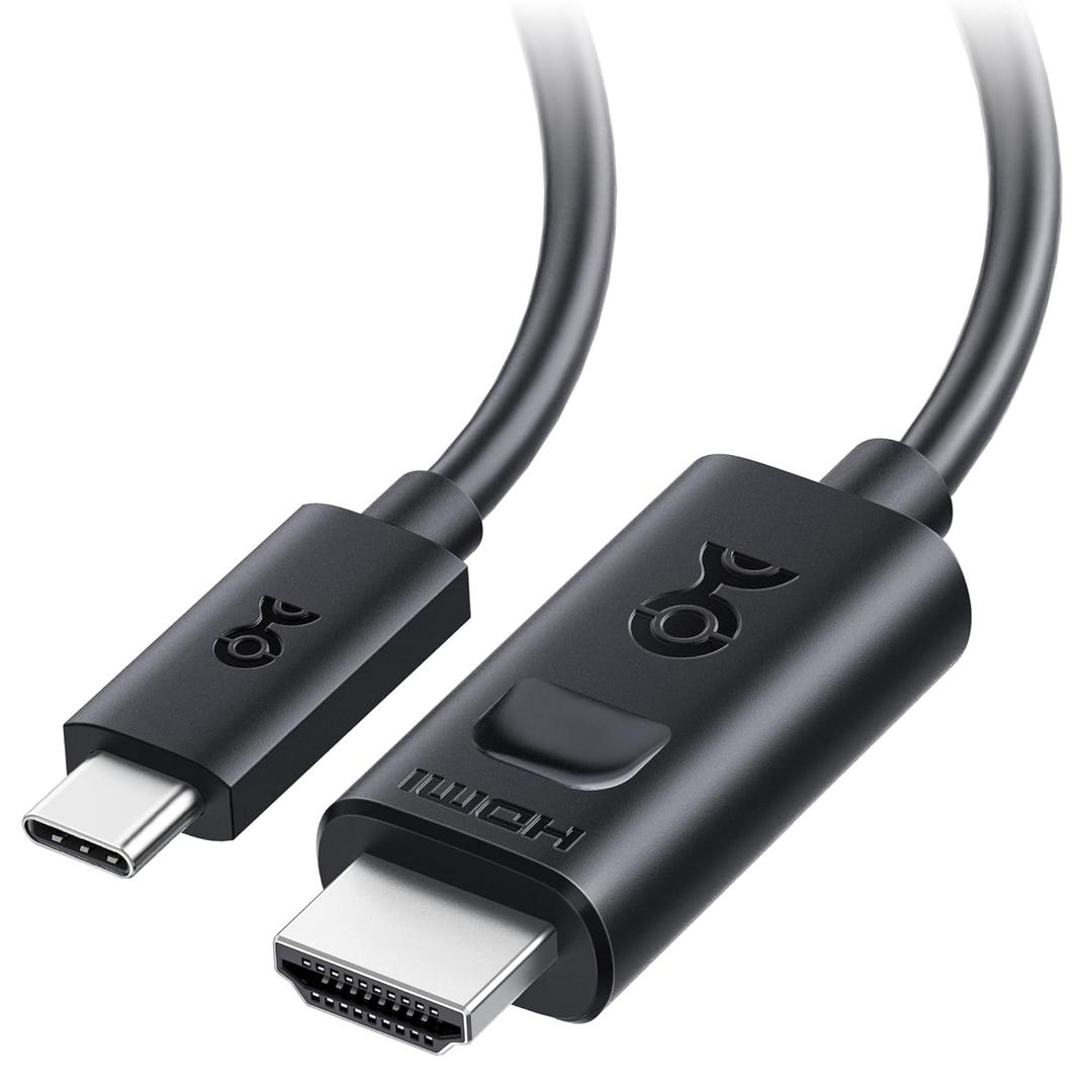 Cable Matters Unidirectional USB C to HDMI 2.1 Cable - 3ft, Support 4K@240Hz and 8K@60Hz, HDR - Thunderbolt 4, Thunderbolt 5, USB 4 Compatible with MacBook Pro, XPS, ThinkPad - Max 4K@60Hz on macOS