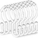 Shower Curtain Hooks, 12 Pcs Clear Shower Curtain Rings, Plastic Glide Roller Shower Hooks, Rust Proof Anti-Drop Shower Rings, Smooth Sliding Double Hooks for Bathroom Shower Rods Curtains