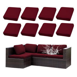 Outdoor Cushion Covers Set,8PCS Waterproof Patio Furniture Couch Seat Slipcovers, Replacement for Sofa Sectional Chair(Cover，Only)