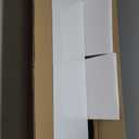 BAYKA Floating Shelves for Wall, 36 inches Long Wall Mounted Rustic Wood Shelves for Bathroom, Bedroom, Living Room, Kitchen, Office, Hanging Shelf for Books/Storage/Decor(White,Set of 2) (C. White - Modern Minimalist Style)