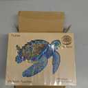 Mys Aurora Wooden Puzzles for Mom, Sea Turtle Jigsaw Puzzles 200 Pieces, FSC Certified 5MM Unique Shaped Wooden Puzzle for Adults and Kids, Family Game 9.2 x 11.2 Inch