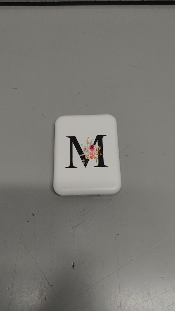 Personalized Initial Compact Mirror with Light, Preppy Gifts LED Pocket Mirrors,1X/3X Magnifying Travel Mirror, Mini Folding Small Mirror for Purse, Portable Makeup Mirrors for Girls/ Mom/Mother/Teen, M