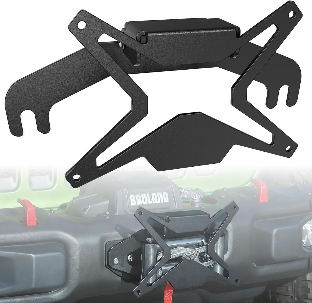 Universal Flip-Up License Plate Mount for 10" Hawse Fairlead Front License Plate Mount Bracket Compatible with Pickup Truck Off-Road Car RV Bumper Fairlead Winch License Plate Mount