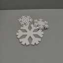 3 Pcs Christmas Snowflake Decor Multiple Sizes Wooden Tiered Tray Decor Freestanding White Table Sign Tabletop for Winter Farmhouse Xmas Country Party Rustic Home Room Table Shelf New Year Decorations