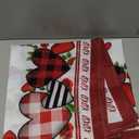 XCHI Plaid Love Hearts Valentines Day Tablecloth Square Table Cloth Washable Table Covers for Indoor Outdoor Dining Home Party Decorations 60x60 Inch