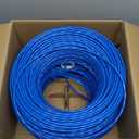 MONK CABLES | CAT6 Plenum Cable 1000ft | UTP, 23AWG, 550MHz | DSX-8000 Certified | Most Certified Cable of The Whole Market (Blue)