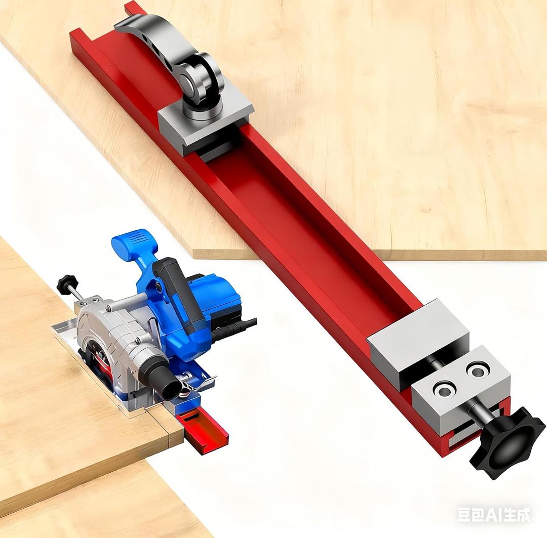 Circular Saw Guide Rail Fits 7.5" Saw Base,Aluminum Adjustable Cutting Machine Base Guide for Woodworking,Clamp Saw GuideCircular Saw Milling Positioning Clamp Precision Wood Cutting Guide